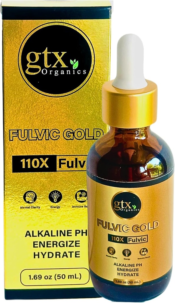 Trace Mineral Drops (200 Servings)(Flavorless), Gold Color and Highly Alkaline Minerals- 74 Trace Minerals from Pure Fulvic Mineral Extract- Concentrated, Plant-Based, Trace Minerals Supplement