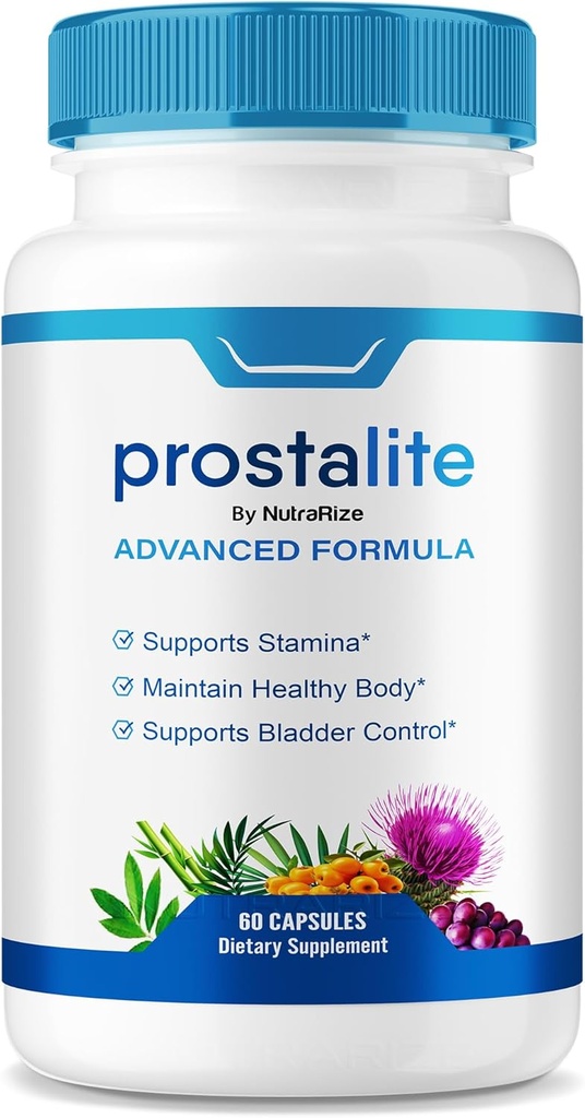 NutraRize Prostalite Capsules, Prostalite Prostate Support Supplement, Prostalite All-Natural Supplement for More Control, Prostalite Maximum Strength Pills, Prosta lite Reviews (60 Capsules)