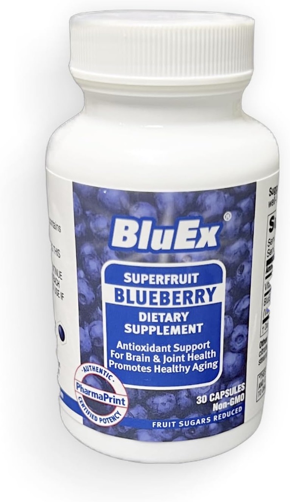 BlueX - 30ct (Blueberry Extract 38,000mg Equivalent per Serving 190:1) Superfruit Blueberry Dietary Supplement
