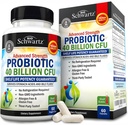 BioSchwartz Daily Probiotic Nutritional Supplement - 40 Billion CFU for Gut Health - Probiotics for Men and Women - Digestive Health with Astragalus & Lactobacillus - Shelf Stable - 60 Count
