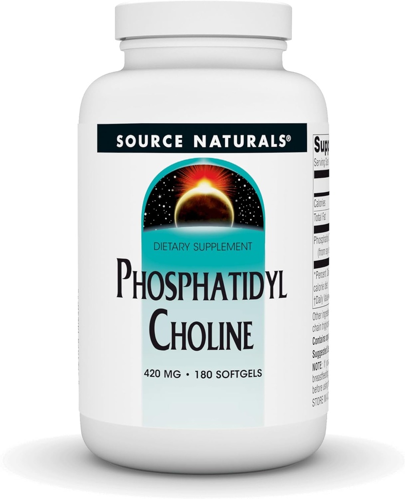 Source Naturals Phosphatidyl Choline, in Lecithin 420 mg Dietary Supplement - 180 Softgels