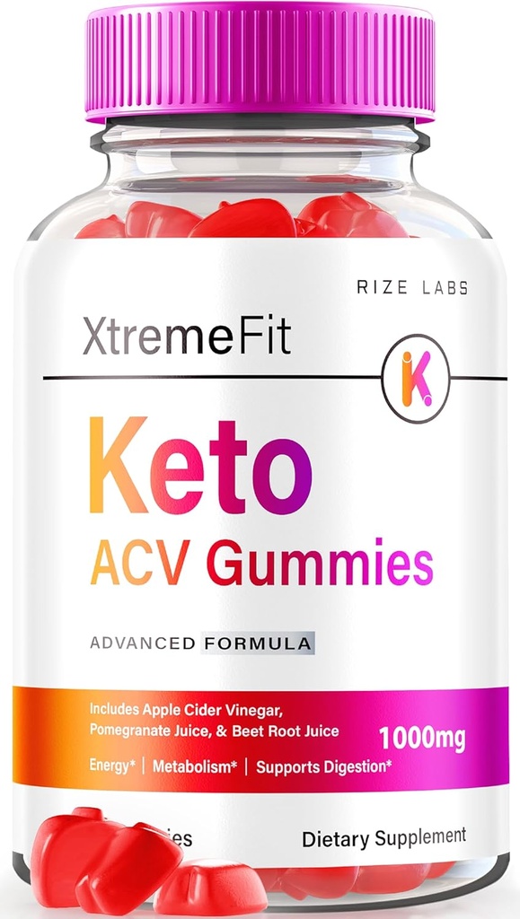 rize labs - Xtremefit Keto ACV Gummies for Advanced Weight Loss, Advanced Formula, Apple Cider Vinegar Supplement (60 Gummies)