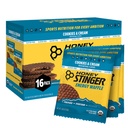 Honey Stinger Organic Gluten Free Cookies & Cream Waffle, Energy Stroopwafel for Exercise, Endurance and Performance, Sports Nutrition for Home & Gym, Pre & During Workout, 16.96 Ounces (Pack of 16)