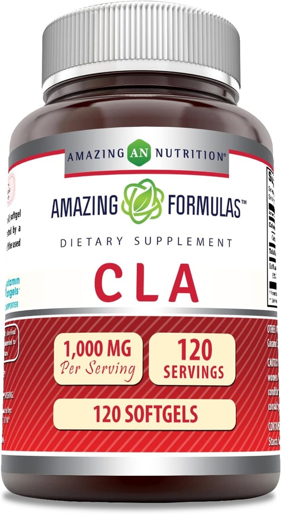 Amazing Formulas CLA Amino Acid Supplement | 1000 Mg per Serving | Softgels | Non-GMO | Gluten-Free | Made in USA (1 Pack, 240 Count)