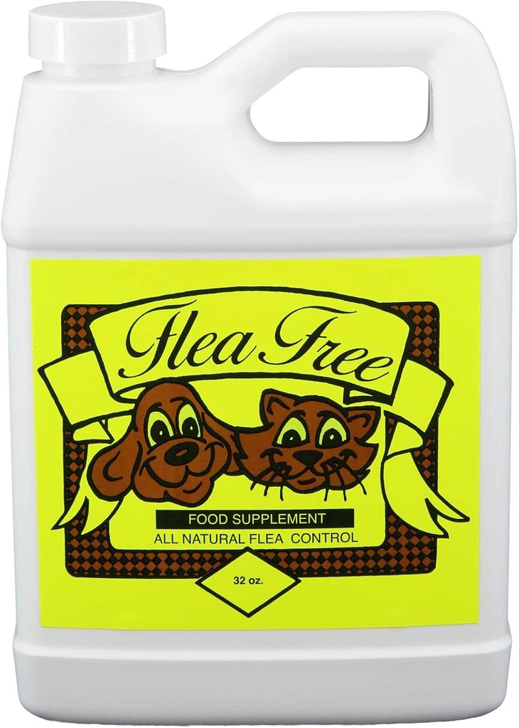 Flea-Free Pure Organic Food Supplement and Natural Pet Products , 32 Ounce