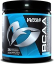 Muscle Feast Vegan BCAA Powder 4:1:1 Ratio Keto Friendly Sugar Free Post Workout Recovery, Blue Ice Pop, 300g