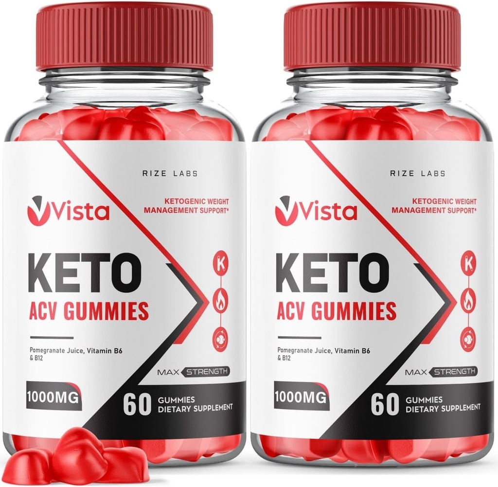 rize labs (Pack of 2 Vista Keto ACV Gummies for Advanced Weight Loss, VistaKeto Supplement, Maximum Strength Gomitas, Advanced Formula Reviews (120 Gummies)