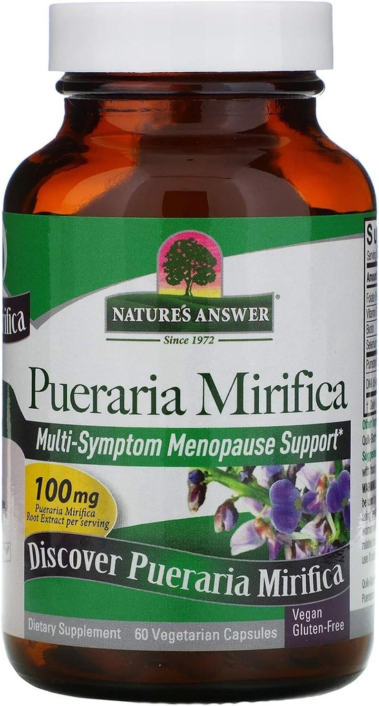 Nature's Answer Pueraria Mirifica Vegetarian Capsules, 60-Count