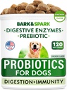 Dog Probiotic Chews - Gas, Diarrhea, Allergies - Enzymes + Prebiotics - Chewable Fiber - Digestion, Immunity - USA Made