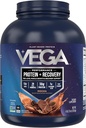 Vega Sport Vegan Protein Powder + Recovery - 30g Plant Based Protein per Serving, Mocha, 45 Servings, 5g BCAAs, Probiotics, NSF Certified, for Shakes &amp; Smoothies, 4.2lbs (Packaging May Vary)