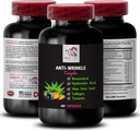 Skin Hydration - ANTI-WRINKLE COMPLEX - Smoothing Action, Grape Seed Power, Glycine Benefits, Fresh Look, Hydration Solution, Natural Ingredients, Fastful Support 1 Bottle 60 Capsules