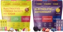 Keto Vitals Tropical & Berry Assorted 2 Pack Bundle Electrolyte Powder Bundle: Tropical & Berry Assorted Flavors - Sugar-Free & Zero Calorie Electrolyte Drink Mix Packets, 60 Servings