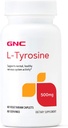 GNC L-Tyrosine 500mg, Supports Normal, Healthy Nervous System Activity, 60 Vegetarian Caplets