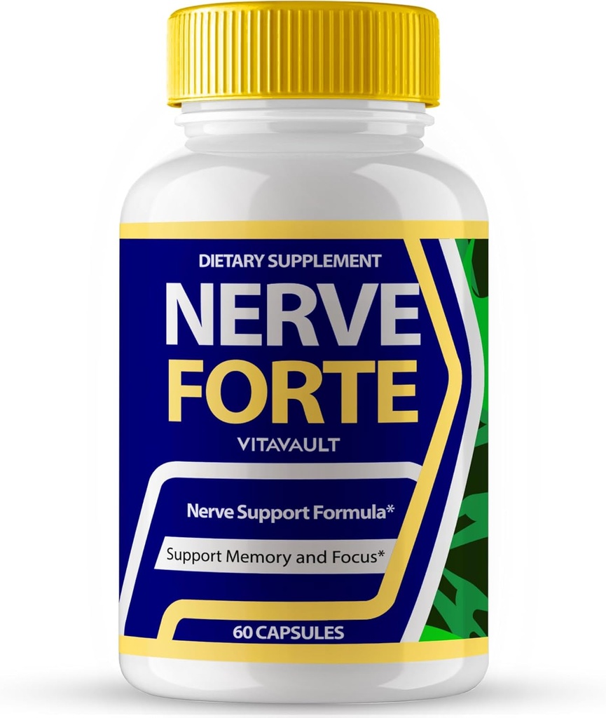 Nerve Forte Brain Supplements for Memory and Focus Capsules, NerveForte Advanced Formula Brain Health Support Pills Maximum Strength Nootropics Nerve Forte All Natural Support Reviews (60 Capsules)
