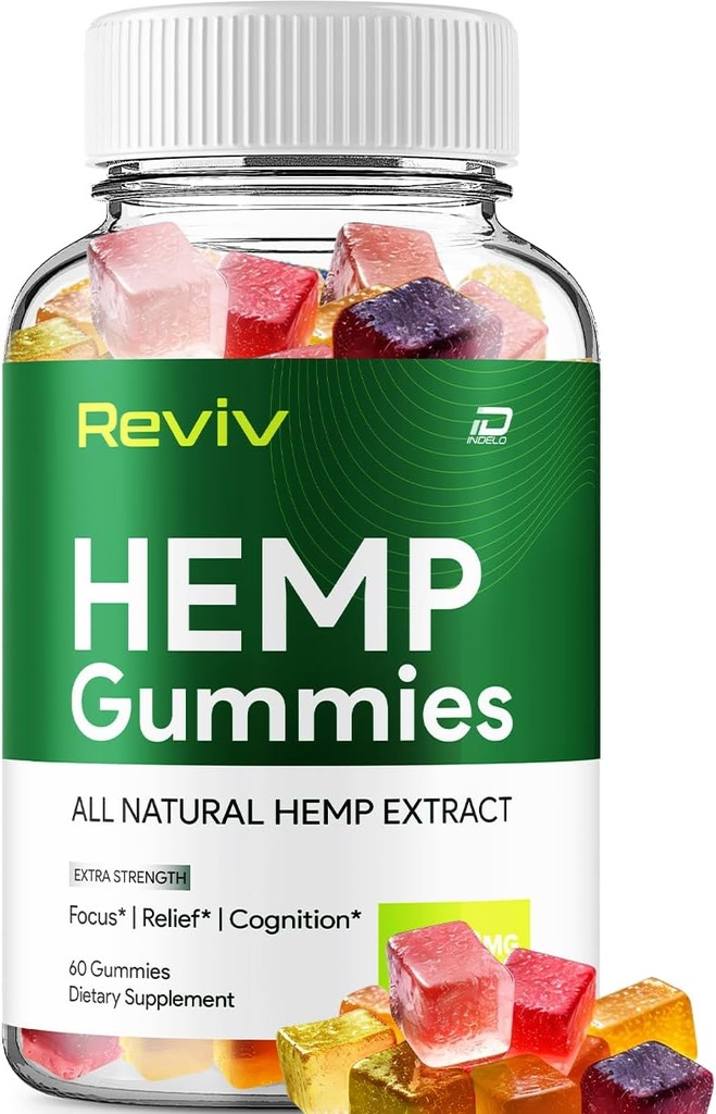 Reviv Hemp - with Seed Extract RevivHemp Gummies Tinnitus Herbal Supplement, Health and Wellness Support, All Natural Reviv Gummy (1 Pack - 60 Gummies)