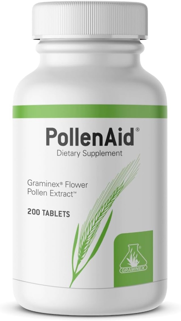 Graminex PollenAid Prostate Supplement: All Natural Prostate Support for Bladder Control & Urinary Tract Health, Rye Pollen Extract Made in USA, 200 Tablets