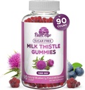 Milk Thistle Gummies- Naturally Flavored, Sugar-Free Milk Thistle 1000mg Extract – Liver Detox, Support, Renew Cleanse. Delicious Alternative to Milk-Thistle Capsules, Power, or Tea - 90 Count