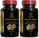 Generic Candida PRO - Cleanse Complex with Probiotics, Caprylic Acid, Oregano, Black Walnut, Wormwood, Reishi Mushroom - 2 Bottles
