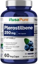NusaPure Pterostilbene 250mg per Veggie Caps, 60 Count (Non-GMO, Vegan)