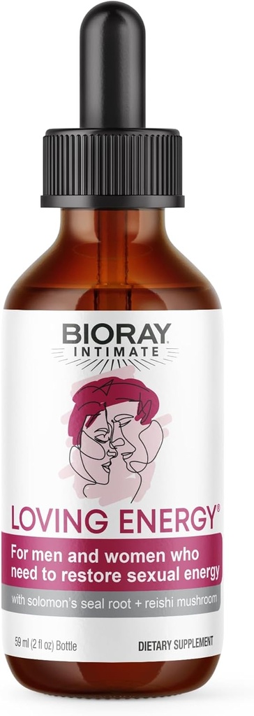 BIORAY Intimate Loving Energy - 2 fl oz - with Medicinal Mushrooms - Non-GMO, Vegan, Gluten Free