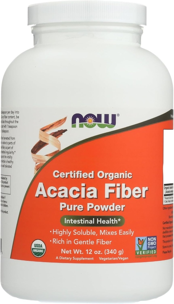 NOW Foods - Acacia Fiber Organic Powder - 12 oz