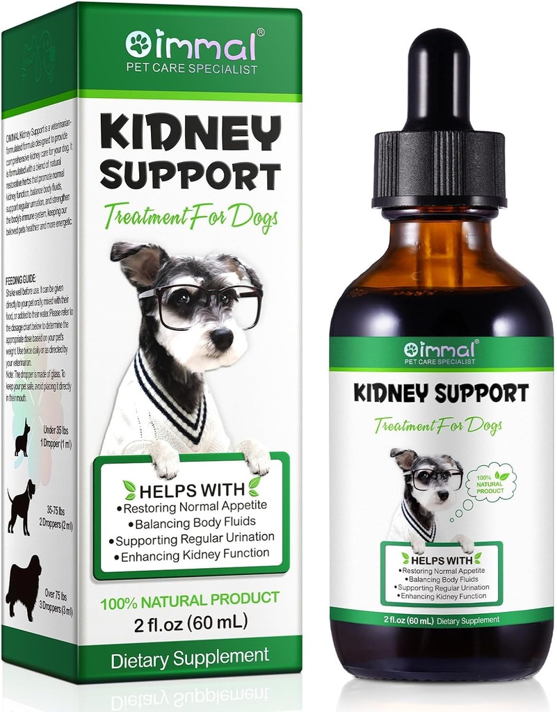 Liver Support for Dogs, Liver and Kidney Support for Dogs with Natural Herbal Extract Helps Balance Dogs Liver & Kidneys Health, Pet Supplement - Liver Support Drops to Improve Dog Energy - 2 fl.oz
