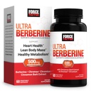 Force Factor Ultra Berberine, Berberine Supplement with 500mg Berberine HCl Plus Chromium & Cinnamon Bark Extract to Support Metabolism & Daily Wellness, Non-GMO, Gluten Free, 60 Vegetable Capsules