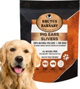 Pig Ear Slivers - Thick Cut, All Natural Dog Treat, Healthy Pure Pork Ear, Easily Digested, Best Gift for Large & Small Dogs (1 lb)