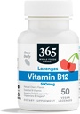 365 by Whole Foods Market, Vitamin B12 500mcg Lozenges, Natural Cherry Flavor, Vegan, 50 Count