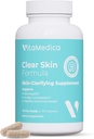 VitaMedica Clear Skin Vitamin Formula | Noncystic Acne Supplement for Skin Clearing | Clear Complexion for Women and Men | Vitamins A, C, E, Selenium, Chromium, and Zinc for Skin Health | 60 Count