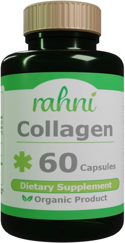 Collagen Supplement for Women and Men, with Hyaluronic Acid & Vitamin C, Reduce Wrinkles, Enhance The Quality of Your Skin, Nails, and Hair, 60 Capsules