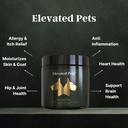 Ultra-Healthy Omega 3 Fish Oil Treats w/MSM, Glucosamine, Chondroitin, EPA/DHA for Dogs: Elevated Pets Fish Oil, Turmeric & Joint Supplement + Allergy Chews - Ultimate Dog Vitamin Supplement