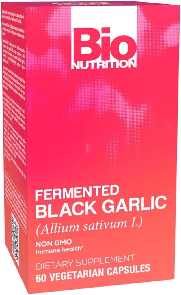 Bio Nutrition Fermented Black Garlic - 60 Vegetarian Capsules Pack of 1