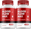 Blood Flow Max Capsule - BloodFlowMax Advanced Formula, BloodFlow Max Extra Strength, Overall Wellness,All-Natural Vitamins, Reviews (2 Pack - 120 Capsules)