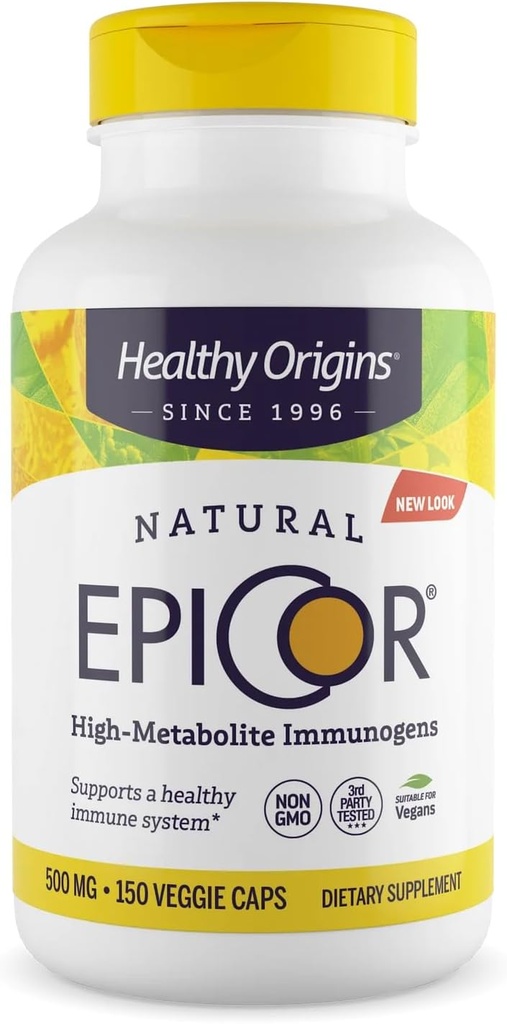 Healthy Origins EpiCor 500 mg (Immune Support, Non-GMO, Gluten Free), 150 Veggie Capsules