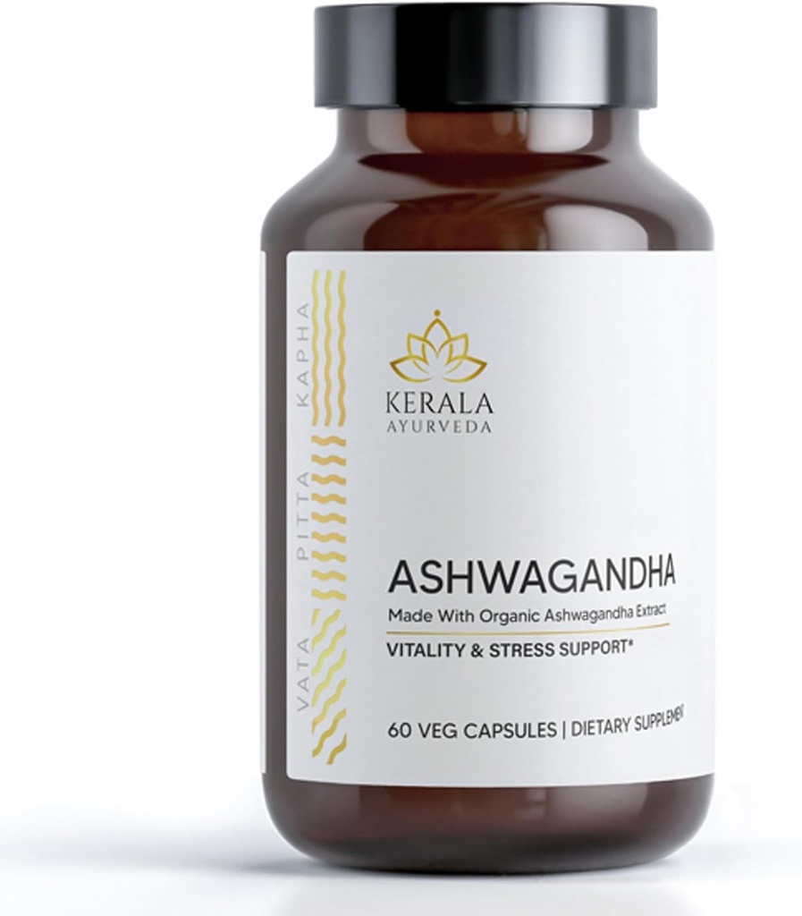 Kerala Ayurveda Ashwagandha Capsule for Better Immunity, Stress Relief & Good Sleep | Herbal Dietary Supplement | Supports Immune, Hormonal, Nervous & Reproductive Health - 60 Count