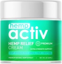 Hemp Cream with Menthol, MSM & Arnica – Lightweight, Fast-Absorbing Moisturizing Cream – Refreshing, Non-Greasy Formula for Nourished Skin – 2 Fl Oz