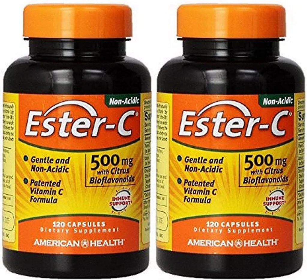 Ester-C 500 mg with Citrus Bioflavonoids 120+120 Free American Health Products 1