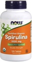 Now Foods - Certified Organic, Spirulina, 1000 mg, 120 Tablets