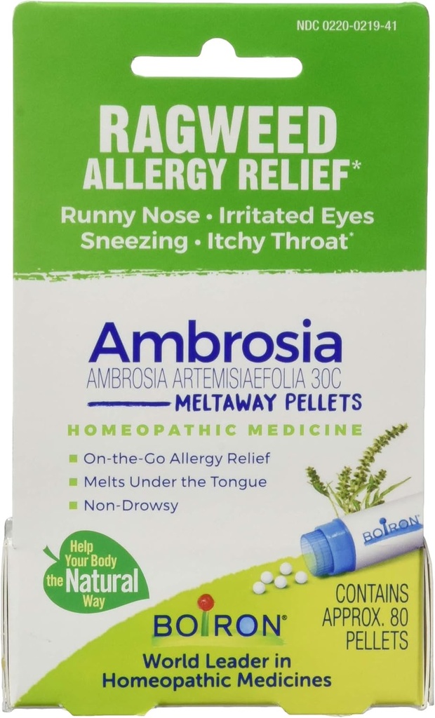 BOIRON Ambrosia 30C Ragweed Allergy Relief, 80 CT