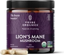 TRIBE ORGANICS Lion’s Mane Supplement 1000mg Mushroom Extract Powder - Immune System Booster & Brain Nootropic for Focus and Memory | Mental Clarity | Natural Energy and Immunity - 120 Vegan Capsules