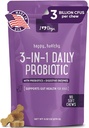 iHeartDogs 3-in-1 Probiotic for Dogs with Pumpkin for Improved Digestion & Gut Health - Dog Probiotics and Digestive Enzymes, 90 Count