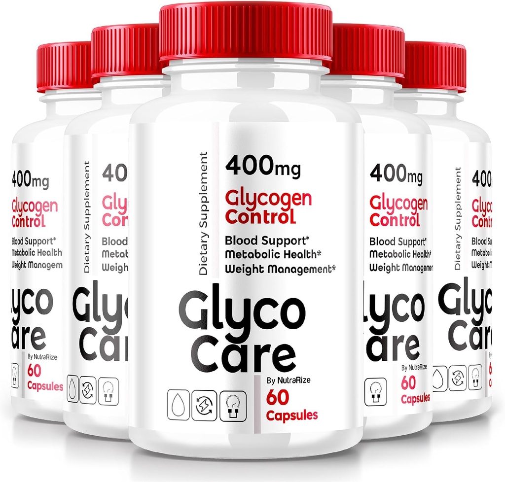 (5 Pack) Glyco Care Capsules, Glyco Care Advanced Blood Support Supplement, Glyco Care Health Support Pills, Maximum Strength Formula for Overall Wellness, All Natural GlycoCare Reviews (300 Capsules)