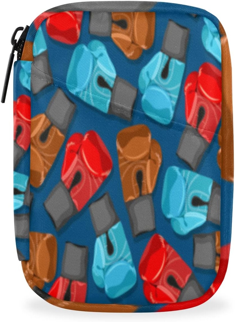 Sports Boxing Gloves Pill Case Weekly Medicine Organizer with Travel Bag Seven-Day Pill Box Vitamin Supplement Box Fish Oil Pills Holder