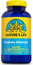 Nature's Life Prostate Maintain - Prostate Support Supplement for Men's Health - Saw Palmetto, Pygeum Herbal Complex and Zinc Supplements - 125 Servings, 250 Vegetarian Capsules