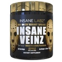 Insane Labz Insane Veinz Gold, Nitric Oxide Non Stimulant pre Workout Powder, Loaded with Hydromax, Nitrosigine, Increases Vascularity and Blood Flow, 30 Srvgs, Apple