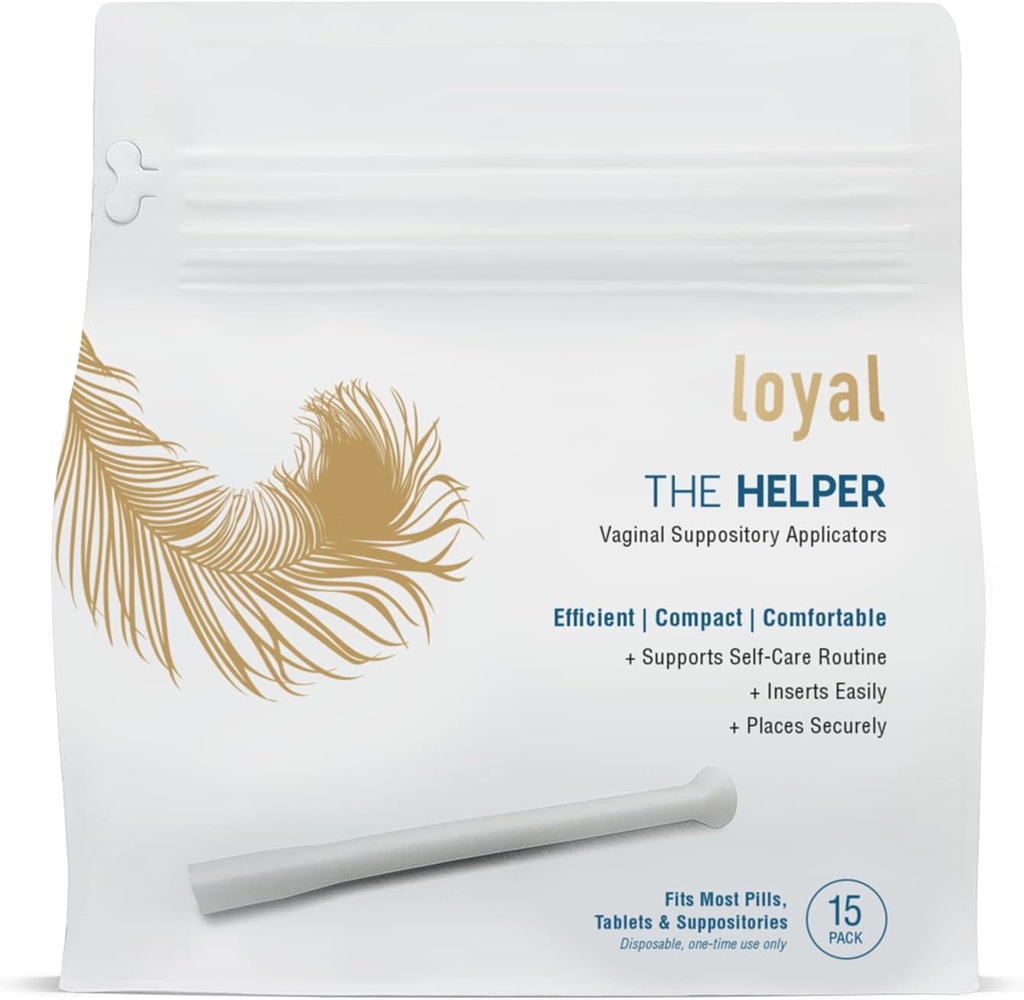 Loyal The Helper Vaginal Suppository Applicators | Efficient | Compact | Comfortable | Fits Most Brands, Pills, Tablets and Boric Acid Suppositories (15-Pack)