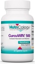 Nutricology CurcuWIN 500 Supplement - Turmeric Extract, Curcumin, Organic, Curcuma Longa, Pure, Bioavailable, 500mg Vegetarian Capsules - 60 Count