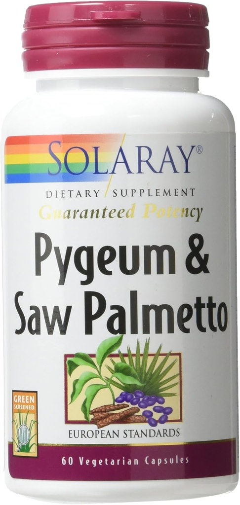 Solaray Pygeum and Saw Palmetto Supplement, 60 Count
