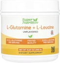 Super Nutrition L-Glutamine + L-Leucine, Unflavored, 15.87 oz (450 g)